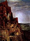 Bruegel Paintings - The Tower of Babel [detail] by Pieter the Elder Bruegel